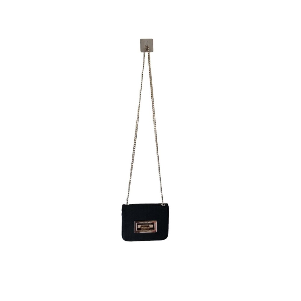 Free People‎ Leather Chain Shoulder Bag Black - Picture 2 of 5